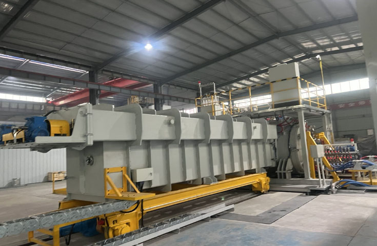 國產大功率5噸海綿鈦鈦合金電子束水平冷床熔煉EB爐在寶雞點火試車